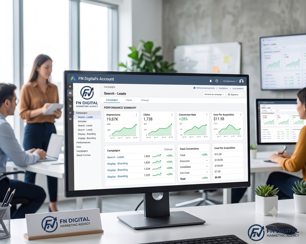 Google Ads Campaign Management Dashboard by FN Digital